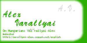 alex varallyai business card